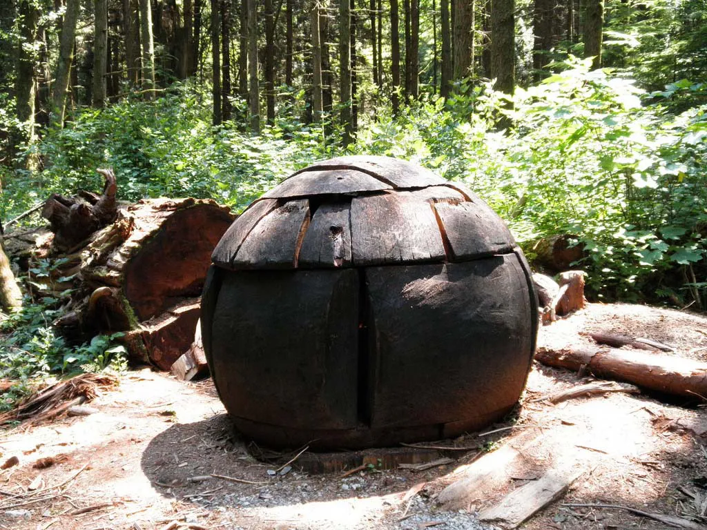 Listen — sculpture in forest