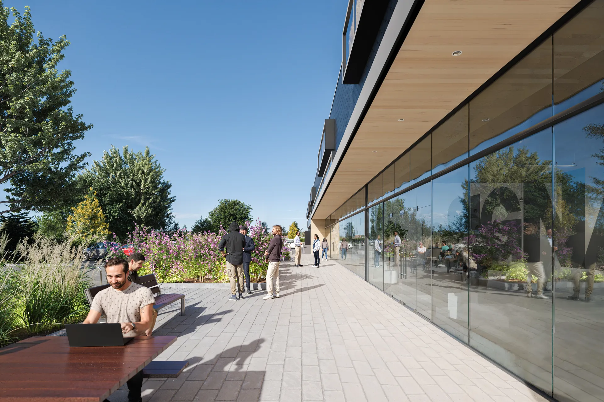 Entry amenity terrace
